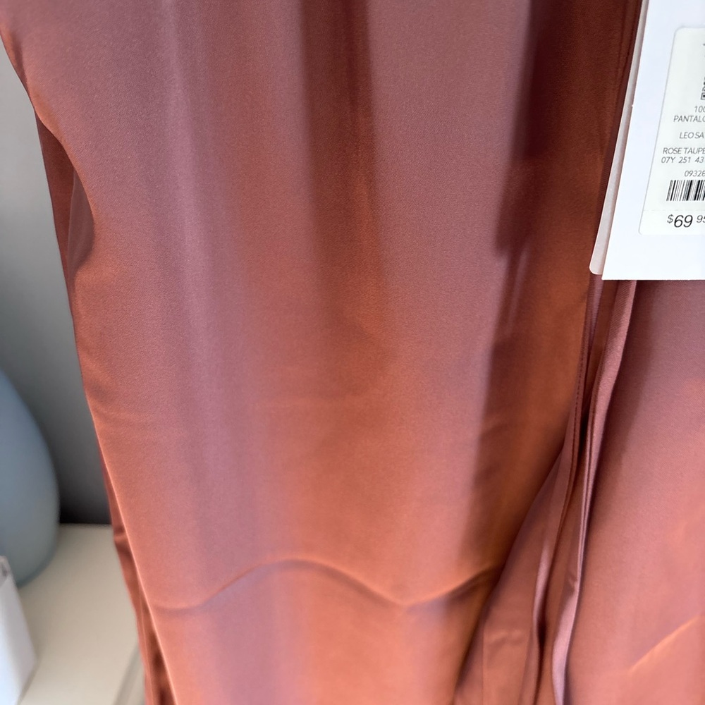 BWNT Dynamite Leo satin pants in rose taupe / dusty rose XS - Picture 10 of 12